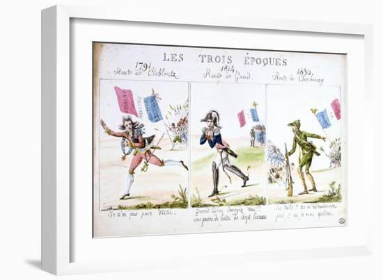 Les Trois Epoques, Revolution of 1830, Paris-null-Framed Giclee Print