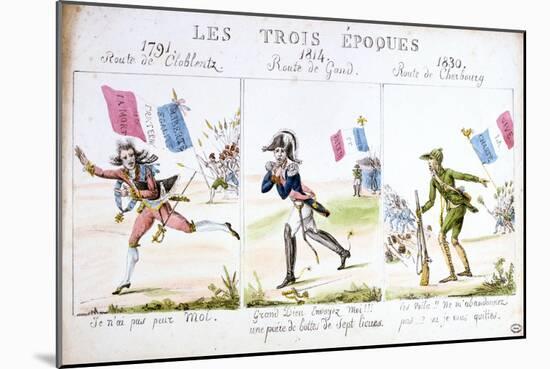 Les Trois Epoques, Revolution of 1830, Paris-null-Mounted Giclee Print