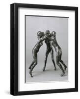 Les trois faunesses-Auguste Rodin-Framed Giclee Print