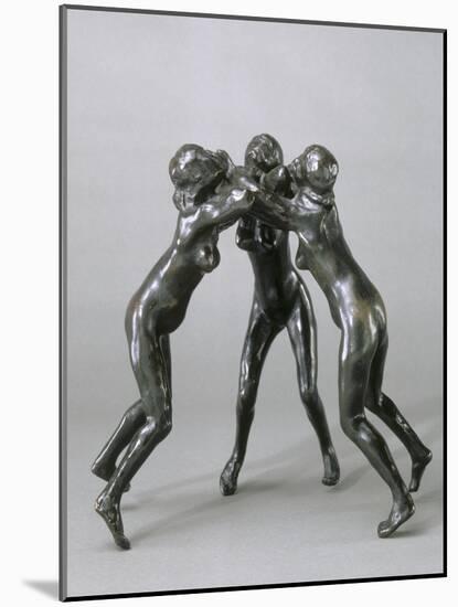 Les trois faunesses-Auguste Rodin-Mounted Giclee Print