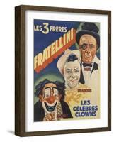 Les trois frères Fratellini, Paul, François, Albert, les célèbres clowns-null-Framed Giclee Print