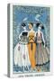 Les Trois Graces, 1918 (Colour Litho)-Georges Barbier-Stretched Canvas