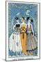 Les Trois Graces, 1918 (Colour Litho)-Georges Barbier-Mounted Giclee Print