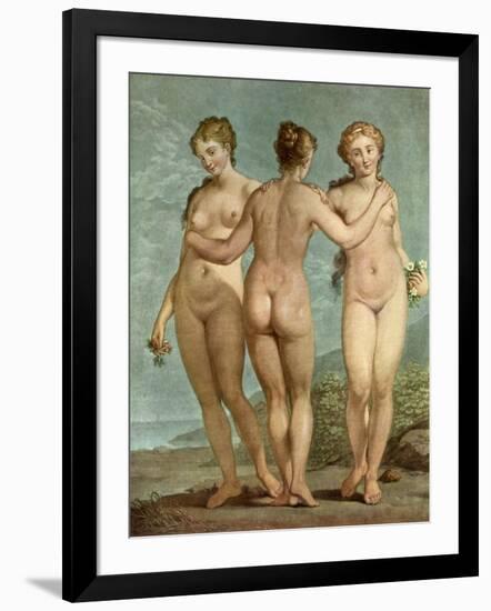 Les Trois Grâces-Giovanni Antonio Pellegrini-Framed Giclee Print