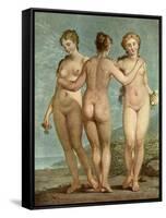 Les Trois Grâces-Giovanni Antonio Pellegrini-Framed Stretched Canvas