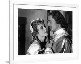 LES TROIS MOUSQUETAIRES, 1953 directed by ANDRE HUNEBELLE Danielle Godet and Georges Marchal (b/w p-null-Framed Photo