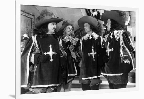 LES TROIS MOUSQUETAIRES, 1953 directed by ANDRE HUNEBELLE Gino Cervi, Jacques Fran (b/w photo)-null-Framed Photo