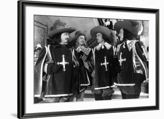 LES TROIS MOUSQUETAIRES, 1953 directed by ANDRE HUNEBELLE Gino Cervi, Jacques Fran (b/w photo)-null-Framed Photo