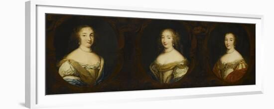 Les trois soeurs de la duchesse de Montpensier, la Grande Mademoiselle-Louis Edouard Rioult-Framed Premium Giclee Print