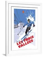 Les Trois Vallees - Dave Thompson Contemporary Travel Print-Dave Thompson-Framed Giclee Print