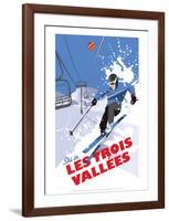 Les Trois Vallees - Dave Thompson Contemporary Travel Print-Dave Thompson-Framed Giclee Print