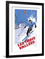 Les Trois Vallees - Dave Thompson Contemporary Travel Print-Dave Thompson-Framed Giclee Print