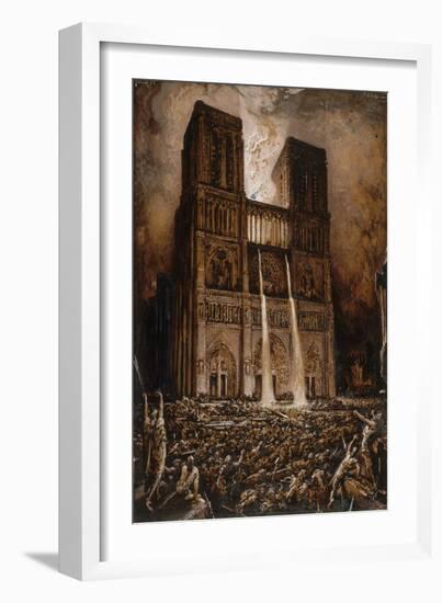 Les Truands assiégeant Notre-Dame de Paris-François-Nicolas Chifflart-Framed Giclee Print