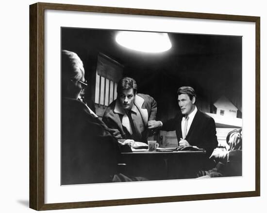 Les Tueurs by San Francisco (Once a Thief) by Ralph Nelson with Alain Delon and Jack Palance, 1965 -null-Framed Photo