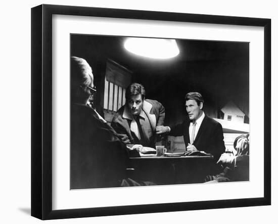 Les Tueurs by San Francisco (Once a Thief) by Ralph Nelson with Alain Delon and Jack Palance, 1965 -null-Framed Photo