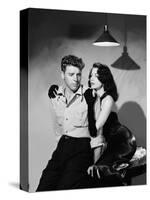 Les tueurs The killers A Man Alone by Robert Siodmak with Burt Lancaster, Ava Gardner, 1946 (d'apre-null-Stretched Canvas