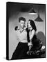 Les tueurs The killers A Man Alone by Robert Siodmak with Burt Lancaster, Ava Gardner, 1946 (d'apre-null-Framed Stretched Canvas