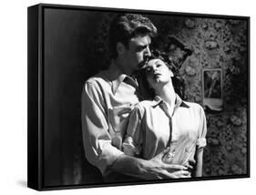 Les tueurs The killers A Man Alone by Robert Siodmak with Burt Lancaster, Ava Gardner, 1946 (d'apre-null-Framed Stretched Canvas