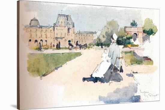 'Les Tuileries', 1915-Eugene Bejot-Stretched Canvas