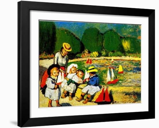 Les Tuileries-Pablo Picasso-Framed Art Print