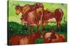 Les Vaches by Van Gogh-Vincent van Gogh-Stretched Canvas