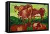 Les Vaches by Van Gogh-Vincent van Gogh-Framed Stretched Canvas