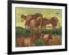 Les vaches, d'après Jacob Jordaens et Van Ryssel-Vincent van Gogh-Framed Giclee Print