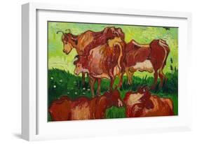 Les Vaches-Vincent van Gogh-Framed Art Print