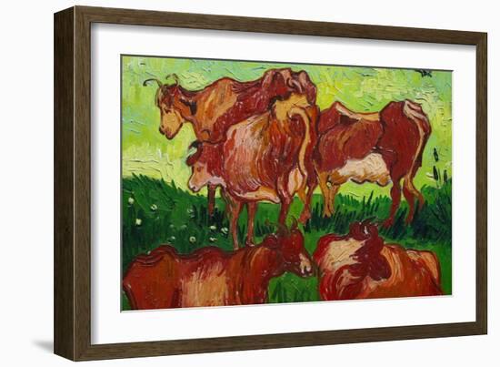 Les Vaches-Vincent van Gogh-Framed Art Print