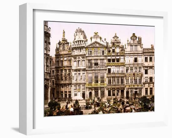 Les Vielles Maisons De La Grande Place, Bruxelles-null-Framed Giclee Print