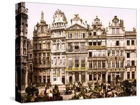 Les Vielles Maisons De La Grande Place, Bruxelles-null-Stretched Canvas