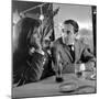 Les vierges by Jean Pierre Mocky with Stefania Sandrelli and Charles Aznavour, 1963 (b/w photo)-null-Mounted Photo