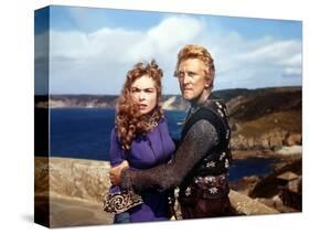 Les Vikings by Richard Fleischer with Kirk Douglas and Janet Leigh en, 1958 (photo)-null-Stretched Canvas