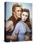 Les Vikings by Richard Fleischer with Kirk Douglas and Janet Leigh en, 1958 (photo)-null-Stretched Canvas