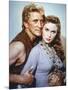 Les Vikings by Richard Fleischer with Kirk Douglas and Janet Leigh en, 1958 (photo)-null-Mounted Photo