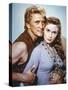 Les Vikings by Richard Fleischer with Kirk Douglas and Janet Leigh en, 1958 (photo)-null-Stretched Canvas