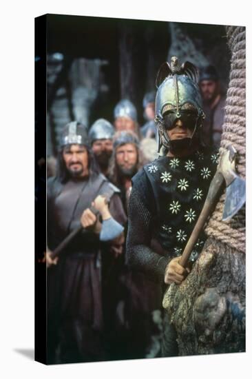 Les Vikings by Richard Fleischer with Kirk Douglas en, 1958 (photo)-null-Stretched Canvas