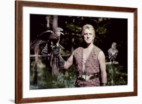 Les Vikings by Richard Fleischer with Kirk Douglas en, 1958 (photo)-null-Framed Photo