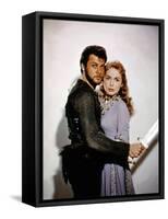 Les Vikings by Richard Fleischer with Tony Curtis and Janet Leigh en, 1958 (photo)-null-Framed Stretched Canvas