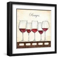 Les Vins Rouges-Andrea Laliberte-Framed Art Print