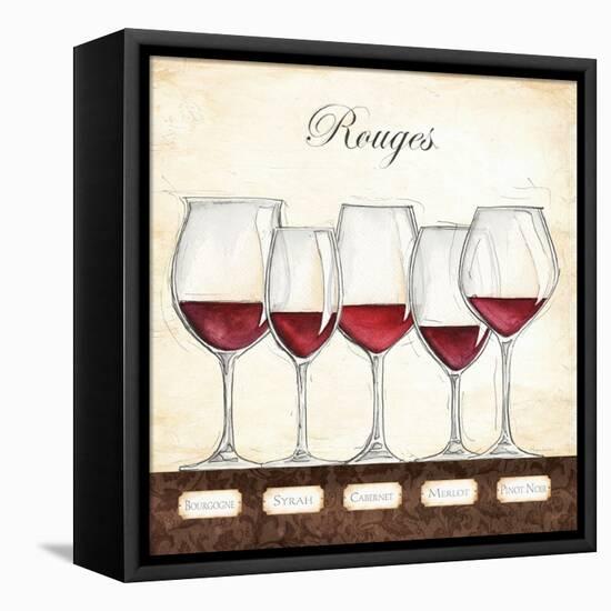 Les Vins Rouges-Andrea Laliberte-Framed Stretched Canvas