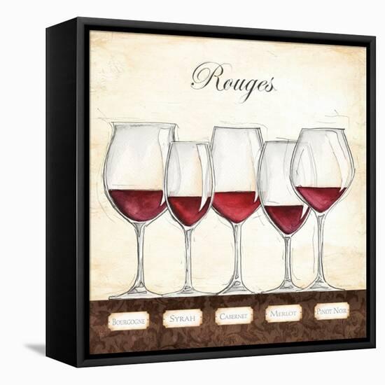 Les Vins Rouges-Andrea Laliberte-Framed Stretched Canvas