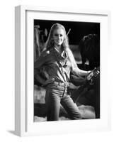 Les Voleurs by Trains THE TRAIN ROBBERS by BurtKennedy with Ann-Margret, 1973 (b/w photo)-null-Framed Photo