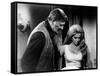 Les Voleurs by Trains THE TRAIN ROBBERS by BurtKennedy with John Wayne and Ann-Margret, 1973 (b/w p-null-Framed Stretched Canvas