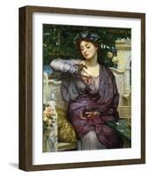 Lesbia and Her Sparrow-Sir Edward John Poynter-Framed Premium Giclee Print