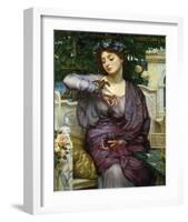 Lesbia and Her Sparrow-Sir Edward John Poynter-Framed Premium Giclee Print