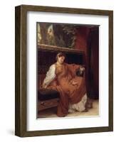 Lesbia Weeping over a Sparrow, 1866-Sir Lawrence Alma-Tadema-Framed Giclee Print