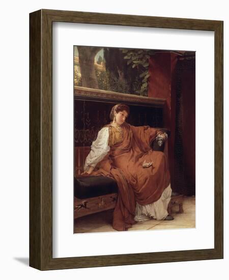 Lesbia Weeping over a Sparrow, 1866-Sir Lawrence Alma-Tadema-Framed Giclee Print