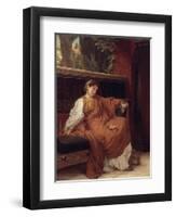 Lesbia Weeping over a Sparrow, 1866-Sir Lawrence Alma-Tadema-Framed Giclee Print