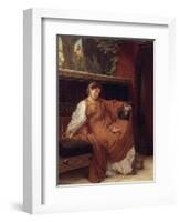 Lesbia Weeping over a Sparrow, 1866-Sir Lawrence Alma-Tadema-Framed Giclee Print